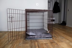 Dog crate.
